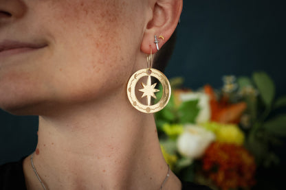 A Star Between Moons Earrings - Choose Your Colour