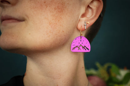 Raining Stars Earrings - Purple or Blue