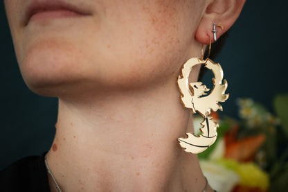 Golden Phoenix Earrings