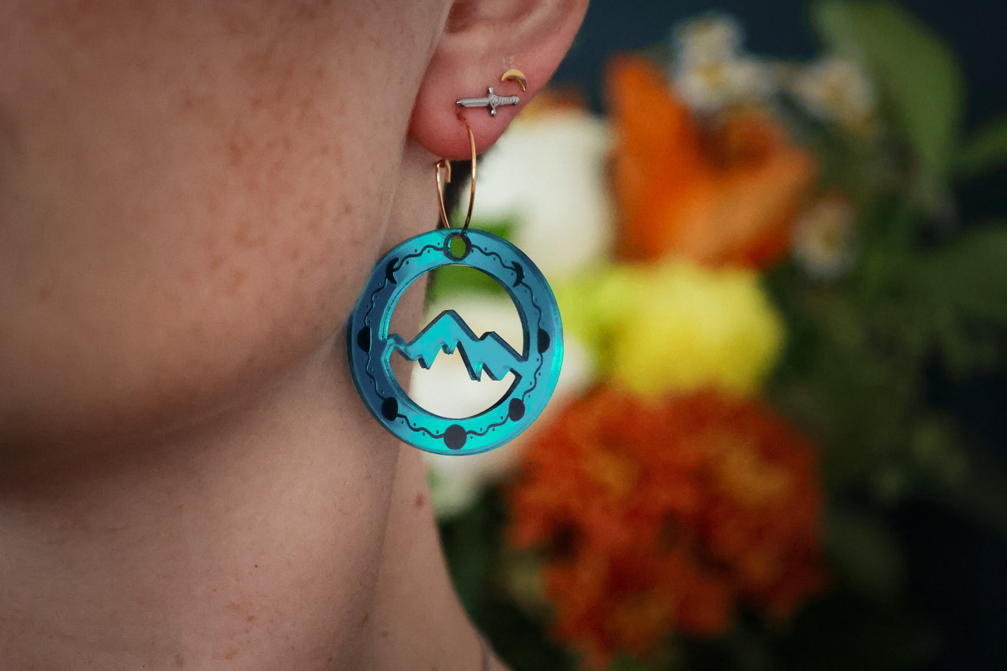 Moons & Mountains Earrings - Choose Your Colour