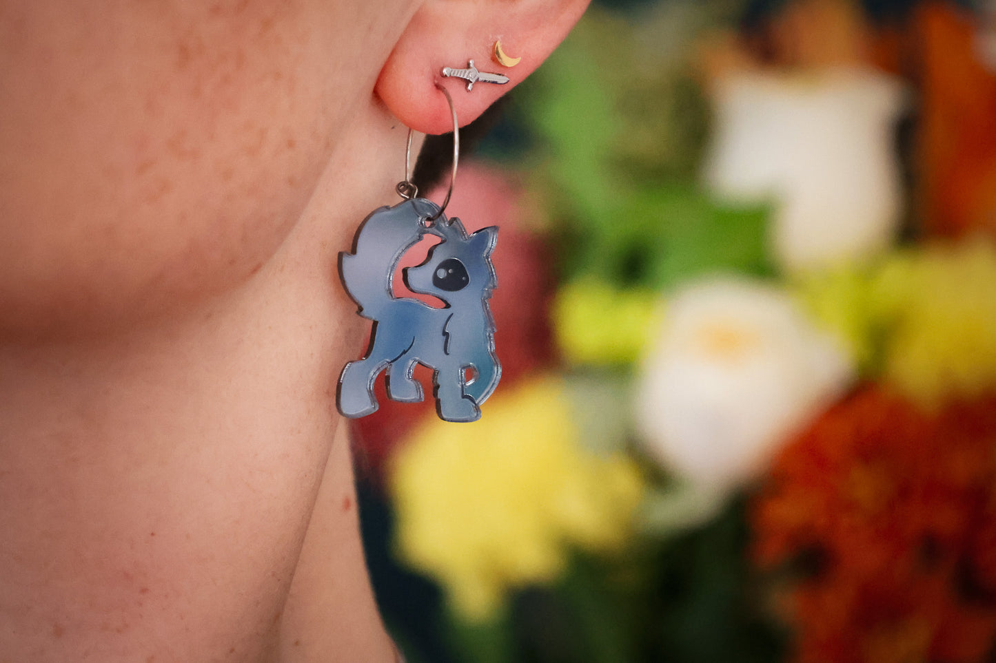 Chibi Wolf Earrings