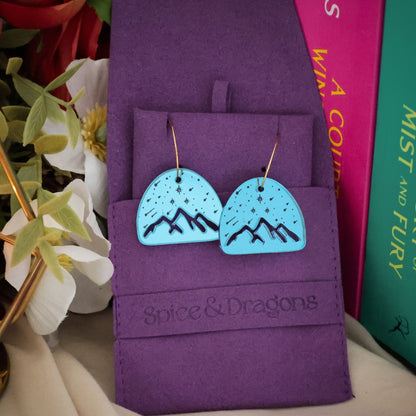 Raining Stars Earrings - Purple or Blue