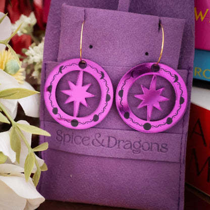 A Star Between Moons Earrings - Choose Your Colour