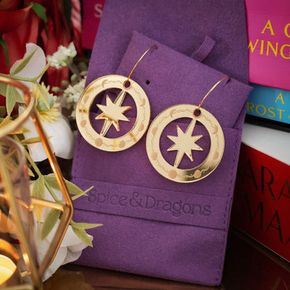 A Star Between Moons Earrings - Choose Your Colour